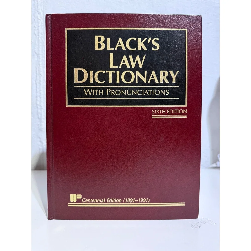 Black's Law Dictionary 6th Edition Centennial 1990 Hardcover With Pronunciations